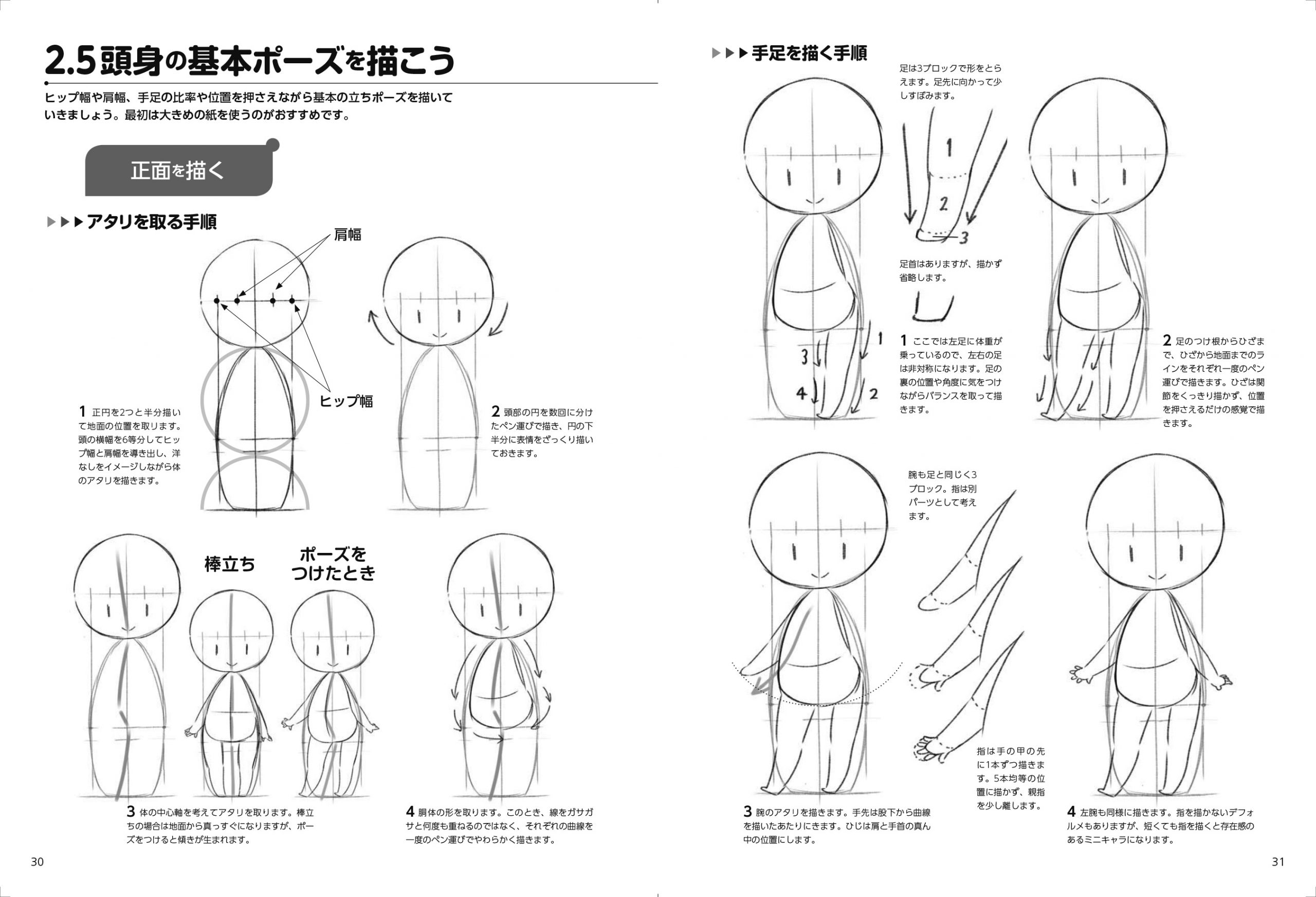 ミニキャラクターの描き分け ほんわか2 5 2 3頭身編 発売されました 宮月もそこ