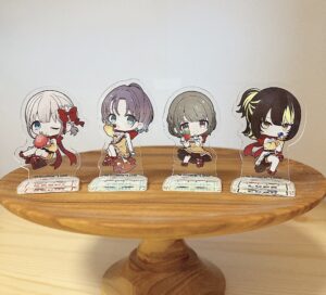 アイドルマスター シャイニーカラーズ アニメイトカフェ デコット オリジナルグッズ ミニアクリルスタンド：芹沢あさひ・浅倉透・七草にちか・斑鳩ルカ