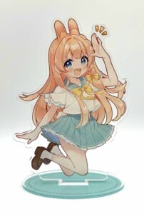 うさみみマフラーちゃんのアクリルスタンドの実物の写真