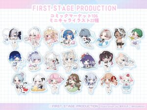 REALITYstudios_FIRST STAGE PRODUCTION（いちプロ)
_C106グッズ用ミニキャライラスト22体集合 横長版｜宮月もそこ制作実績
